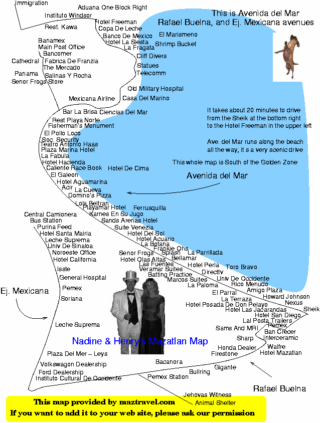 A large map of the Avendia del Mar, and surrounding main streets (60K)