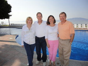 Nadine, Henry, Mike, and Barbara at the Camino Real Hotel